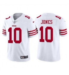 Men San Francisco 49ers 10 Mac Jones White 2025 Vapor Untouchable Limited Stitched Football Jersey Men San Francisco 49ers 10 Mac Jones White 2025 Vapor Untouchable Limited Stitched Football Jersey