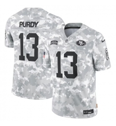 Men San Francisco 49ers 13 Brock Purdy 2024 Arctic Camo Salute To Service Limited Stitched Football Jersey Men San Francisco 49ers 13 Brock Purdy 2024 Arctic Camo Salute To Service Limited Stitched Football Jersey