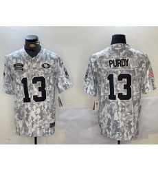 Men San Francisco 49ers 13 Brock Purdy 2024 F U S E Arctic Camo Salute To Service Limited Stitched Football Jersey Men San Francisco 49ers 13 Brock Purdy 2024 F U S E Arctic Camo Salute To Service Limited Stitched Football Jersey