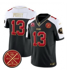 Men San Francisco 49ers 13 Brock Purdy Black Alternate F U S E 1 Star C With Est 1946 Patch Vapor Limited Stitched Football Jersey Men San Francisco 49ers 13 Brock Purdy Black Alternate F U S E 1 Star C With Est 1946 Patch Vapor Limited Stitched Football Jersey