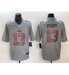 Men San Francisco 49ers 13 Brock Purdy Grey Atmosphere Fashion Stitched Jersey Men San Francisco 49ers 13 Brock Purdy Grey Atmosphere Fashion Stitched Jersey