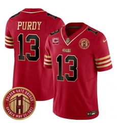 Men San Francisco 49ers 13 Brock Purdy Red F U S E Golden Gate Bridge With 1 Star C Patch Balck Scarlet Vapor Limited Stitched Football Jersey Men San Francisco 49ers 13 Brock Purdy Red F U S E Golden Gate Bridge With 1 Star C Patch Balck Scarlet Vapor Limited Stitched Football Jersey