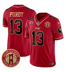 Men San Francisco 49ers 13 Brock Purdy Red F U S E Golden Gate Bridge With 1 Star C Patch Scarlet Vapor Limited Stitched Football Jersey Men San Francisco 49ers 13 Brock Purdy Red F U S E Golden Gate Bridge With 1 Star C Patch Scarlet Vapor Limited Stitched Football Jersey