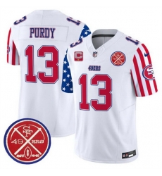 Men San Francisco 49ers 13 Brock Purdy White 2024 F U S E American Vapor Limited Stitched Football Jersey Men San Francisco 49ers 13 Brock Purdy White 2024 F U S E American Vapor Limited Stitched Football Jersey