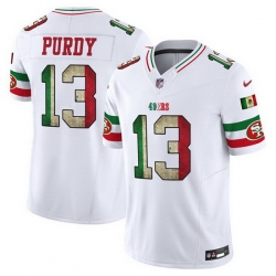Men San Francisco 49ers 13 Brock Purdy White 2025 F U S E  Mexico Vapor Limited Stitched Football Jersey
