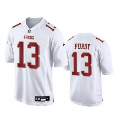 Men San Francisco 49ers 13 Brock Purdy White Fashion Vapor Untouchable Limited Stitched Football Jersey Men San Francisco 49ers 13 Brock Purdy White Fashion Vapor Untouchable Limited Stitched Football Jersey