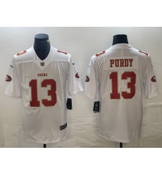 Men San Francisco 49ers 13 Brock Purdy White Vapor Untouchable Limited Stitched Jersey Men San Francisco 49ers 13 Brock Purdy White Vapor Untouchable Limited Stitched Jersey