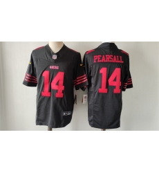 Men San Francisco 49ers 14 Ricky Pearsall Black 2024 Draft F U S E Vapor Untouchable Limited Stitched Football Jersey Men San Francisco 49ers 14 Ricky Pearsall Black 2024 Draft F U S E Vapor Untouchable Limited Stitched Football Jersey