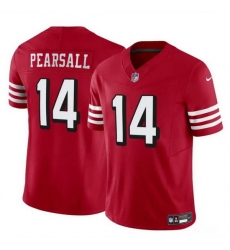 Men San Francisco 49ers 14 Ricky Pearsall New Red 2024 Draft F U S E Vapor Untouchable Limited Stitched Football Jersey Men San Francisco 49ers 14 Ricky Pearsall New Red 2024 Draft F U S E Vapor Untouchable Limited Stitched Football Jersey