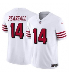 Men San Francisco 49ers 14 Ricky Pearsall New White 2024 Draft F U S E Vapor Untouchable Limited Stitched Football Jersey Men San Francisco 49ers 14 Ricky Pearsall New White 2024 Draft F U S E Vapor Untouchable Limited Stitched Football Jersey