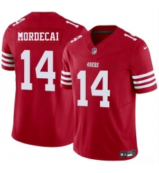 Men San Francisco 49ers 14 Tanner Mordecai Red 2025 F U S E Vapor Untouchable Limited Stitched Football Jersey Men San Francisco 49ers 14 Tanner Mordecai Red 2025 F U S E Vapor Untouchable Limited Stitched Football Jersey