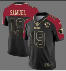 Men San Francisco 49ers 19 Deebo Samuel Balck Red With 75th Anniversary Patch Stitched Football Jersey Men San Francisco 49ers 19 Deebo Samuel Balck Red With 75th Anniversary Patch Stitched Football Jersey