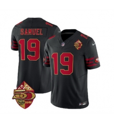 Men San Francisco 49ers 19 Deebo Samuel Black 2023 F U S E 50th Patch Vapor Limited Stitched Football Jersey Men San Francisco 49ers 19 Deebo Samuel Black 2023 F U S E 50th Patch Vapor Limited Stitched Football Jersey