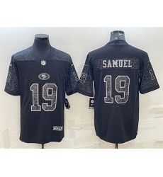 Men San Francisco 49ers 19 Deebo Samuel Black Reflective Limited Stitched Football Jersey Men San Francisco 49ers 19 Deebo Samuel Black Reflective Limited Stitched Football Jersey