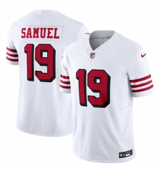 Men San Francisco 49ers 19 Deebo Samuel New White 2023 F U S E Vapor Untouchable Limited Stitched Football Jersey Men San Francisco 49ers 19 Deebo Samuel New White 2023 F U S E Vapor Untouchable Limited Stitched Football Jersey