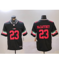 Men San Francisco 49ers 23 Christian McCaffrey Black F U S E Mexico Vapor Limited Stitched Football Jersey Men San Francisco 49ers 23 Christian McCaffrey Black F U S E Mexico Vapor Limited Stitched Football Jersey