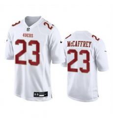 Men San Francisco 49ers 23 Christian McCaffrey White Fashion Vapor Untouchable Limited Stitched Football Jersey Men San Francisco 49ers 23 Christian McCaffrey White Fashion Vapor Untouchable Limited Stitched Football Jersey