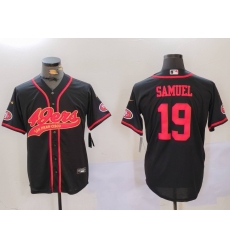 Men San Francisco 49ers 2319 Deebo Samuel Black With Patch Cool Base Stitched Baseball Jersey 3 Men San Francisco 49ers 2319 Deebo Samuel Black With Patch Cool Base Stitched Baseball Jersey 3