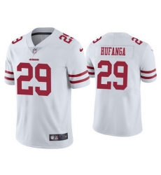 Men San Francisco 49ers 29 Talanoa Hufanga White Vapor Limited Jersey Men San Francisco 49ers 29 Talanoa Hufanga White Vapor Limited Jersey