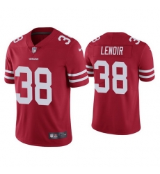 Men San Francisco 49ers 38 Deommodore Lenoir Red Vapor Limited Jersey Men San Francisco 49ers 38 Deommodore Lenoir Red Vapor Limited Jersey