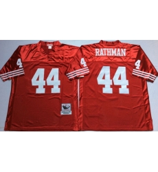 Men San Francisco 49ers 44 Tom Rathman Red M&N Throwback Jersey Men San Francisco 49ers 44 Tom Rathman Red M&N Throwback Jersey