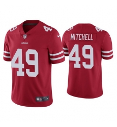 Men San Francisco 49ers 49 Elijah Mitchell Red Vapor Limited Jersey Men San Francisco 49ers 49 Elijah Mitchell Red Vapor Limited Jersey