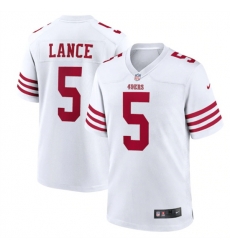 Men San Francisco 49ers 5 Trey Lance 2022 New White Stitched Game Jersey Men San Francisco 49ers 5 Trey Lance 2022 New White Stitched Game Jersey