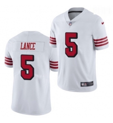 Men San Francisco 49ers #5 Trey Lance Jersey White 2021 Color Rush Limited Men San Francisco 49ers #5 Trey Lance Jersey White 2021 Color Rush Limited