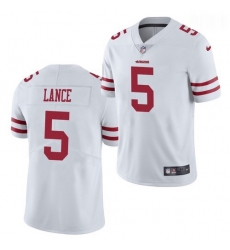 Men San Francisco 49ers #5 Trey Lance Jersey White 2021 Limited Football Men San Francisco 49ers #5 Trey Lance Jersey White 2021 Limited Football