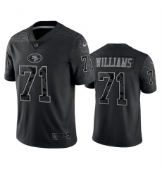 Men San Francisco 49ers 71 Trent Williams Black Reflective Limited Stitched Football Jersey Men San Francisco 49ers 71 Trent Williams Black Reflective Limited Stitched Football Jersey