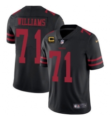 Men San Francisco 49ers #71 Trent Williams Black With C Patch Vapor Untouchable Limited Stitched Football Jersey Men San Francisco 49ers #71 Trent Williams Black With C Patch Vapor Untouchable Limited Stitched Football Jersey