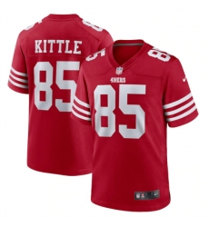 Men San Francisco 49ers 85 George Kittle 2022 New Scarlet Stitched Game Jersey Men San Francisco 49ers 85 George Kittle 2022 New Scarlet Stitched Game Jersey