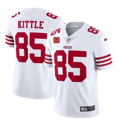 Men San Francisco 49ers 85 George Kittle 2022 White With 1 Star C Patch Vapor Untouchable Limited Stitched Football Jersey Men San Francisco 49ers 85 George Kittle 2022 White With 1 Star C Patch Vapor Untouchable Limited Stitched Football Jersey