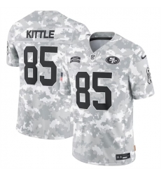 Men San Francisco 49ers 85 George Kittle 2024 Arctic Camo Salute To Service Limited Stitched Football Jersey Men San Francisco 49ers 85 George Kittle 2024 Arctic Camo Salute To Service Limited Stitched Football Jersey