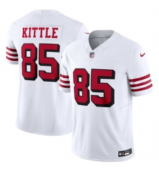 Men San Francisco 49ers 85 George Kittle New White 2023 F U S E Vapor Untouchable Limited Stitched Football Jersey Men San Francisco 49ers 85 George Kittle New White 2023 F U S E Vapor Untouchable Limited Stitched Football Jersey