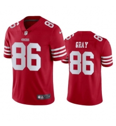 Men San Francisco 49ers 86 Danny Gray 2022 New Scarlet Vapor Untouchable Stitched Football Jersey Men San Francisco 49ers 86 Danny Gray 2022 New Scarlet Vapor Untouchable Stitched Football Jersey