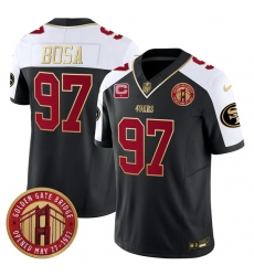 Men San Francisco 49ers 97 Nick Bosa Balck F U S E Golden Gate Bridge With 1 Star C Patch Alternate Vapor Limited Stitched Football Jersey Men San Francisco 49ers 97 Nick Bosa Balck F U S E Golden Gate Bridge With 1 Star C Patch Alternate Vapor Limited Stitched Football Jersey