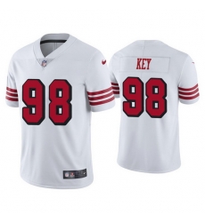 Men San Francisco 49ers 98 Arden Key Color Rush White Vapor Limited Jersey Men San Francisco 49ers 98 Arden Key Color Rush White Vapor Limited Jersey