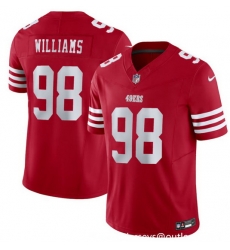 Men San Francisco 49ers 98 Mykel Williams Red 2025 Draft F U S E  Vapor Untouchable Limited Stitched Football Jersey