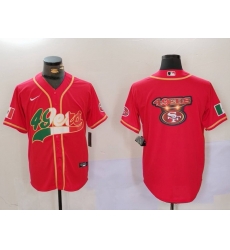 Men San Francisco 49ers Team Big Logo Red With Patch Cool Base Stitched Baseball Jerseys 9 Men San Francisco 49ers Team Big Logo Red With Patch Cool Base Stitched Baseball Jerseys 9