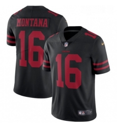 Mens Nike San Francisco 49ers 16 Joe Montana Black Vapor Untouchable Limited Player NFL Jersey Mens Nike San Francisco 49ers 16 Joe Montana Black Vapor Untouchable Limited Player NFL Jersey