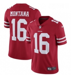 Mens Nike San Francisco 49ers 16 Joe Montana Red Team Color Vapor Untouchable Limited Player NFL Jersey Mens Nike San Francisco 49ers 16 Joe Montana Red Team Color Vapor Untouchable Limited Player NFL Jersey