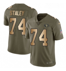 Mens Nike San Francisco 49ers 74 Joe Staley Limited OliveGold 2017 Salute to Service NFL Jersey Mens Nike San Francisco 49ers 74 Joe Staley Limited OliveGold 2017 Salute to Service NFL Jersey