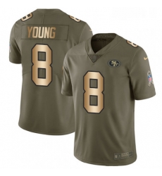 Mens Nike San Francisco 49ers 8 Steve Young Limited OliveGold 2017 Salute to Service NFL Jersey Mens Nike San Francisco 49ers 8 Steve Young Limited OliveGold 2017 Salute to Service NFL Jersey