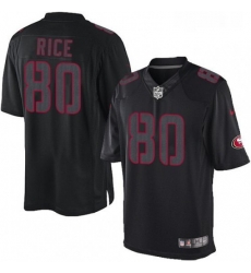 Mens Nike San Francisco 49ers 80 Jerry Rice Limited Black Impact NFL Jersey Mens Nike San Francisco 49ers 80 Jerry Rice Limited Black Impact NFL Jersey