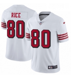 Mens Nike San Francisco 49ers 80 Jerry Rice Limited White Rush Vapor Untouchable NFL Jersey Mens Nike San Francisco 49ers 80 Jerry Rice Limited White Rush Vapor Untouchable NFL Jersey