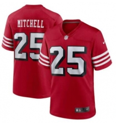 Men's San Francisco 49ers #25 Eli Mitchell Throwback Vapor Untouchable Limited Jersey Men's San Francisco 49ers #25 Eli Mitchell Throwback Vapor Untouchable Limited Jersey