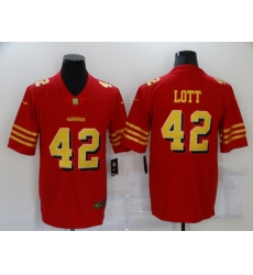 Men's San Francisco 49ers #42 Ronnie Lott Red Gold Untouchable Limited Jersey Men's San Francisco 49ers #42 Ronnie Lott Red Gold Untouchable Limited Jersey