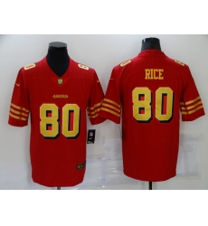 Men's San Francisco 49ers #80 Jerry Rice Red Gold Untouchable Limited Jersey Men's San Francisco 49ers #80 Jerry Rice Red Gold Untouchable Limited Jersey