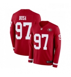 Mens San Francisco 49ers 97 Nick Bosa Limited Red Therma Long Sleeve Football Jersey Mens San Francisco 49ers 97 Nick Bosa Limited Red Therma Long Sleeve Football Jersey